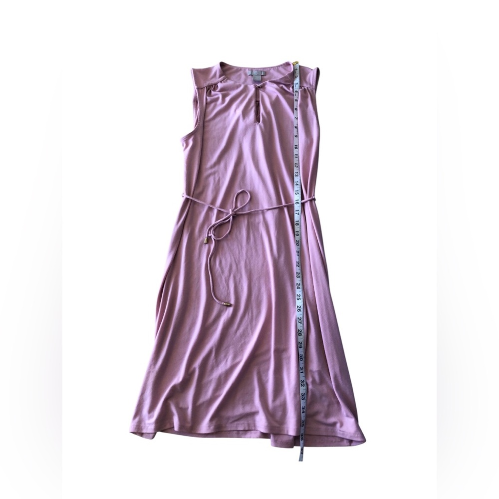 H&M Dusty Rose Sleeveless Tie-Waist Casual Dress